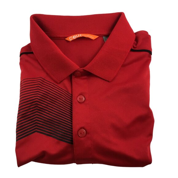 CBUK CUTTER & BUCK RED AND BLACK LIGHTWEIGHT GOLF POLO MENS XL - Picture 3 of 4